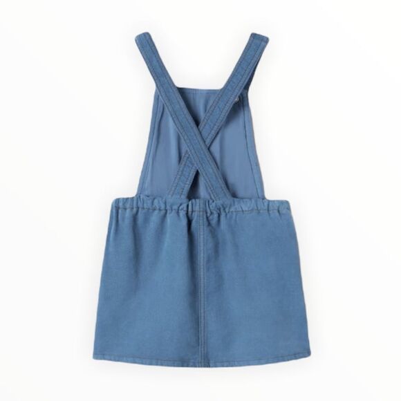 ZARA Kids | Blue | FINE WALED CORDUROY OVERALL DRESS - Picture 3 of 8